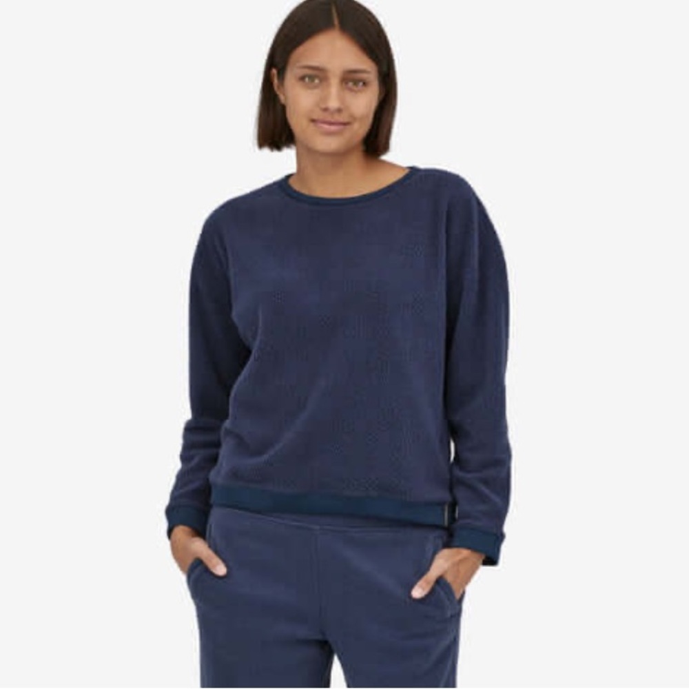 Patagonia Blue Crewneck Sweater Soft Relaxed Fit size L